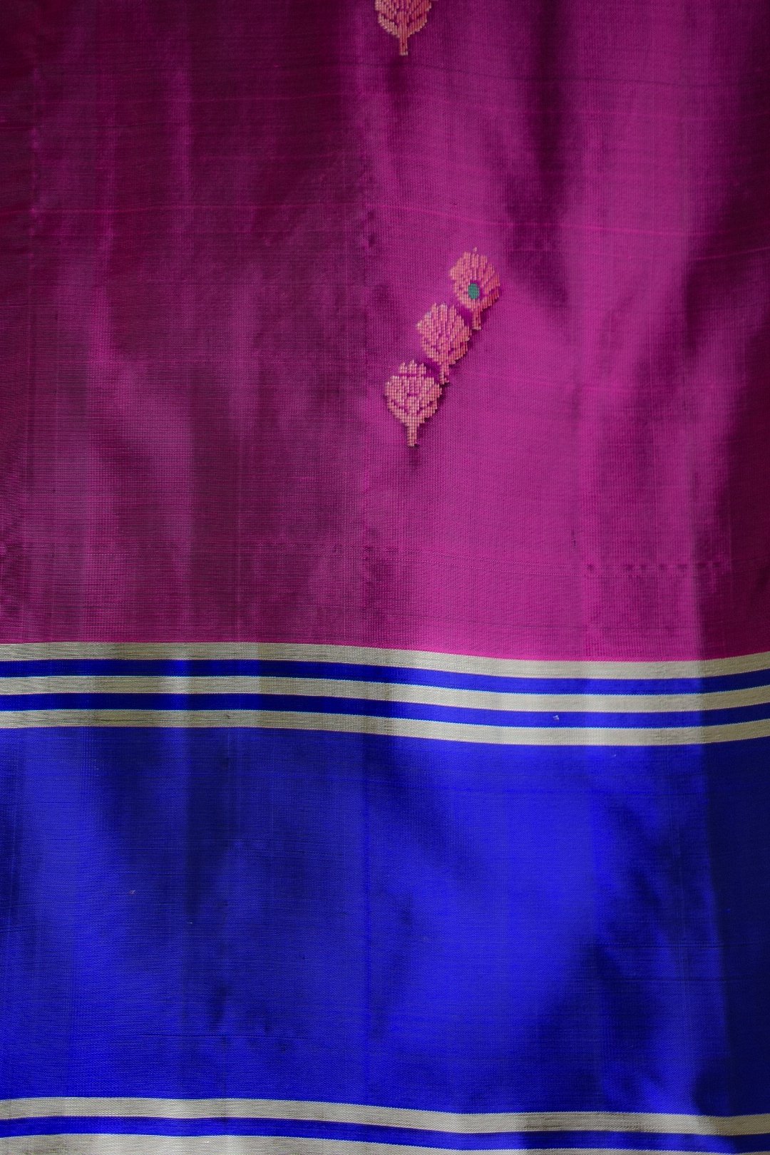 Indraneela – Soft Uppada in Plum and Royal Blue