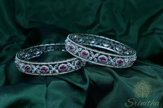 Vasantaraga – Ruby Radiance CZ Bangles