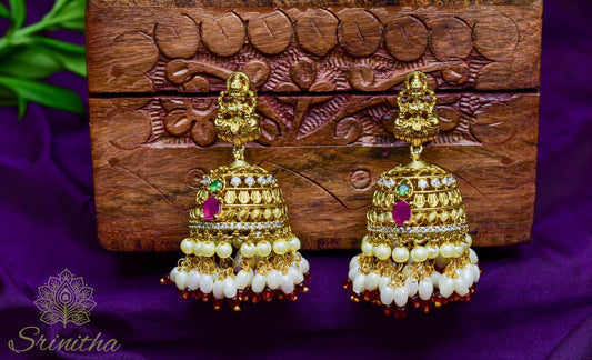 Lakshmi Prava – Temple Pearl Jhumka