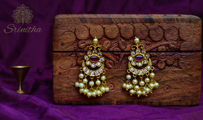Ratnagarbha Set – Traditional Guttipusalu Necklace with Ruby-Emerald Accents
