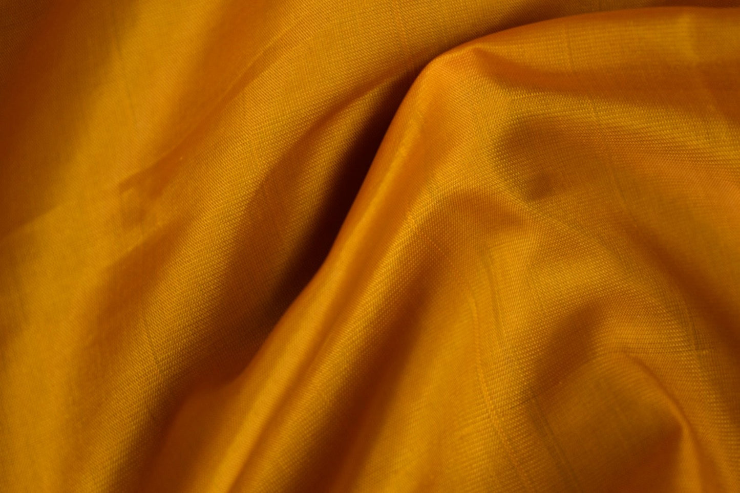 Maṇimaya – Pure Uppada Handloom Silk with Deep Cocoa & Mustard Yellow Dot Butta Drape