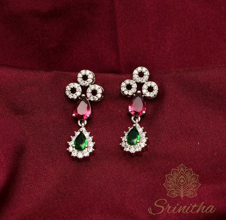 Sitārā Varnam Set– Multi-Stone AD Necklace with Matching Earrings