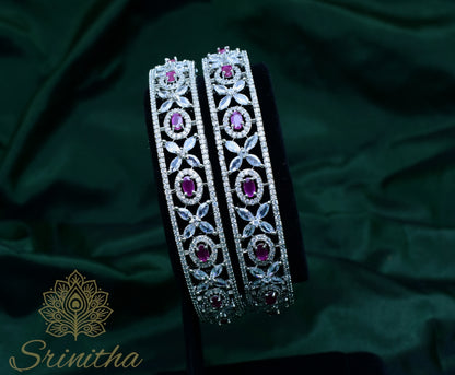 Vasantaraga – Ruby Radiance CZ Bangles