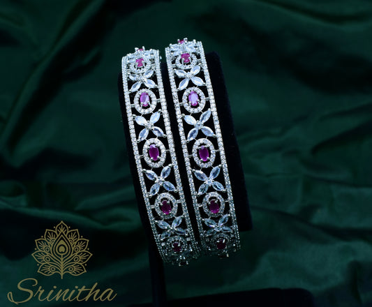 Vasantaraga – Ruby Radiance CZ Bangles