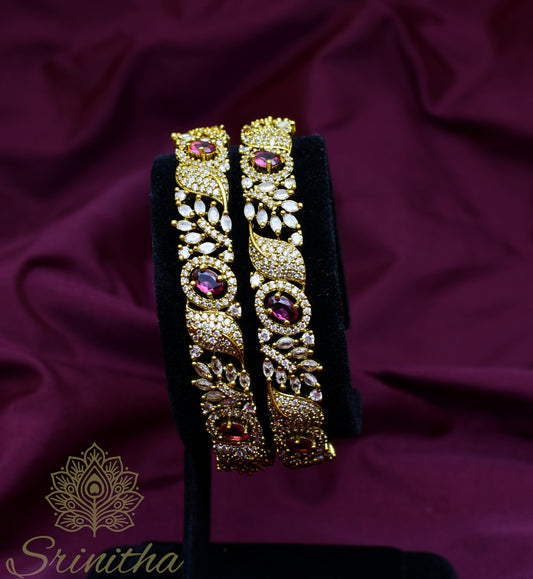Raktapallava – Ruby Leafwork Bangles
