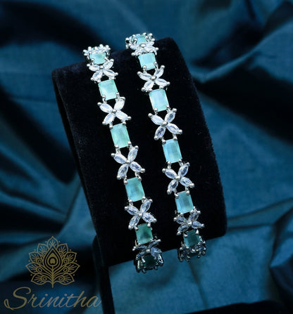 Vishrānta – Mint Bloom CZ Bangles