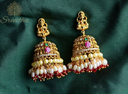 Lakshmi Prava – Temple Pearl Jhumka